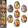 1 Pcs Of Heat Shrink Wrap - Sleeve Decoration Sticker Easter Egg Wraps Pysanka Flowers view 1