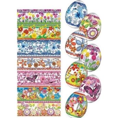 1 Pcs Of Heat Shrink Wrap - Sleeve Decoration Sticker Easter Egg Wraps Pysanka Fantasy