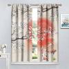 Koi Fish Curtains,Chinese Traditional Ink Painting Japanese Style Koi Home Bedroom Living Room Kitchen Vintage Window Treatments Drapes 42x54 Inch view 4