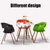 Dining Chair Kitchen Dining Room Furniture Chairs Dining Chairs Modern Simple PP Plastic Back Chair Beech Legs Leisure Chair Kitchen Living Room Lounge Counter Chairs (Color : Red) view 3