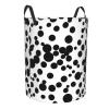Black & White Big Dot Round Waterproof Oxford Fabric Large Clothes Basket Laundry Hamper With Handles,Toy Storage view 2
