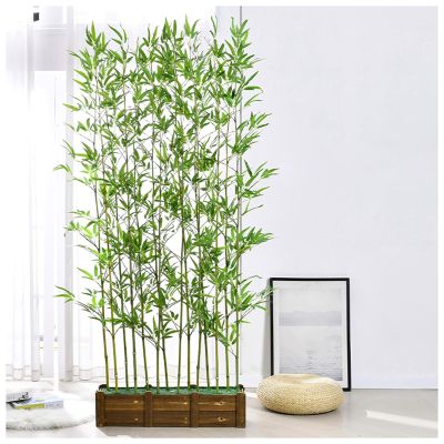 LXLZYXSF Large Simulation Bamboo Fake Greenery 39 47 59 70 Inches Tall, Living Room Partition Screen Indoor Outdoor Decoration Artificial Plants (Color : 1.5m/4.9ft H, Size : 50cm Base-10 Pole)