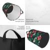 Flower Leaf Round Waterproof Oxford Fabric Large Clothes Basket Laundry Hamper With Handles,Toy Storage view 4