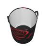 Red And Roses Round Waterproof Oxford Fabric Large Clothes Basket Laundry Hamper With Handles,Toy Storage view 3