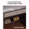 AoForce Vanity Desk with Drawers and Mirror, Spacious Desktop, Large-Capacity Partitioned Storage, with Round Mirror and Stool, Easy to Install, Stable and Durable (Size : A) view 2