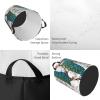 Beautiful Peacock Flowers Round Waterproof Oxford Fabric Large Clothes Basket Laundry Hamper With Handles,Toy Storage view 4