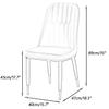 Dining Chair Kitchen Dining Room Furniture Chairs Faux Leather Dining Chairs Black Metal Legs Chairs Upholstered Seat and Backrest for Living Room Bedroom Kitchen (Color : Blue+Gray) view 3
