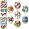 1 Pcs Of Heat Shrink Sleeve Decoration Sticker Easter Egg Wraps Pysanka Embroidered Style view 1