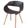 Dining Chair Kitchen Dining Room Furniture Chairs Dining Chairs Modern Simple PP Plastic Back Chair Beech Legs Leisure Chair Kitchen Living Room Lounge Counter Chairs (Color : Black) view 1