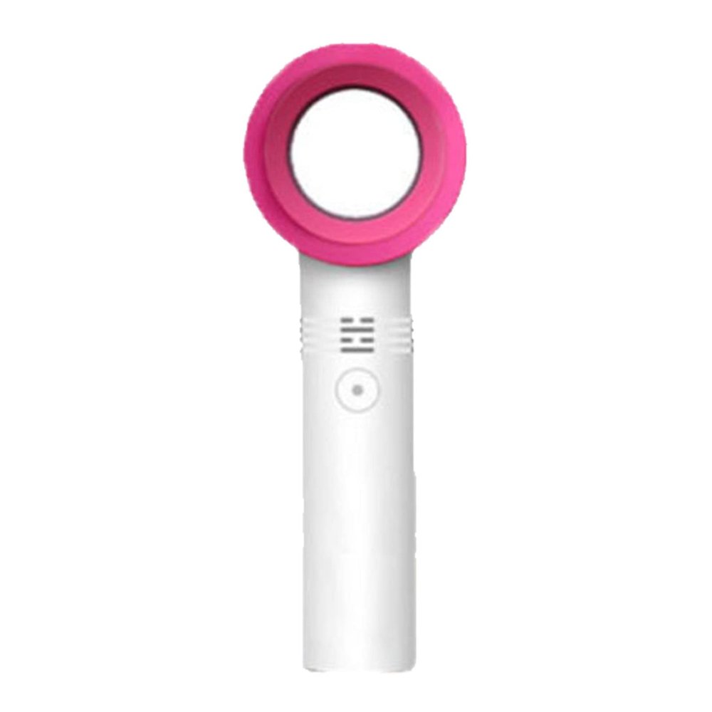 Handheld Bladeless Fan, Portable Air Conditioning Blower, Mini Eyelash Fan Dryer, USB Rechargeable 2000mAh Cooling Safe Eyelash Dryer Fan for Salon(White)