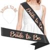 KatchOn, Rose Gold Bride To Be Sash and Bride Headband - Pack of 2 | Bachelorette Sash for Bachelorette Party Decorations view 1