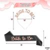 KatchOn, Rose Gold Bride To Be Sash and Bride Headband - Pack of 2 | Bachelorette Sash for Bachelorette Party Decorations view 2