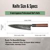 Hammer Finished Black Chef Knife, Professional Japanese Style Kiritsuke 440C Carbon Steel Kitchen Chefs Knife, Razor Sharp Professional Meat Cutting Knife (Complete Set) view 4