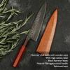 Hammer Finished Black Chef Knife, Professional Japanese Style Kiritsuke 440C Carbon Steel Kitchen Chefs Knife, Razor Sharp Professional Meat Cutting Knife (8" Kiritsuke Chef Knife) view 2