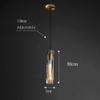 ROilin Bedroom Bedside Chandeliers/Modern Light Luxury Hanging Lamp/Simple Dining Room Bar Window Pendant Light/Full Copper Crystal Lighting Fixture (E14*1) view 4