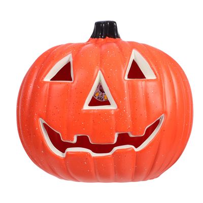 STOBOK Pumpkin Lantern Halloween Light 8.27X6.3X7.87 Inch Led Jack O Lantern Battery Operated Pumpkin Light Decoration for Indoor Outdoor Halloween Party Home