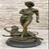 Handcrafted Bronze Sculpture Sale Mar Nude Semi Potet Loys by Leopard and Youth Decorative Gift Hand Made by Think Bronze view 1