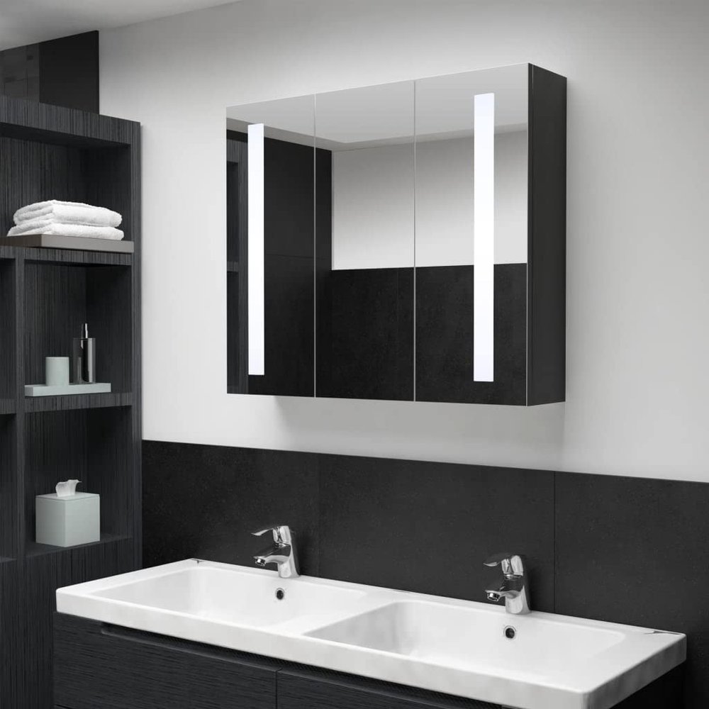 BUKSCYJS Led Bathroom Mirror,Modern Wall Mounted Cabinet, Fashion Medicine Cabinet Suitable for Bathroom, Living Room, Bedroom, Entrance Hall, Cabinet 35"X5.5"X24.4"