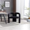 SZLIZCCC Modern Velvet Black Dining Chairs Set of 2, Fabric Armchair, Upholstered Barrel Chairs for Living Room, Kitchen, Dining Room view 2