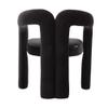 SZLIZCCC Modern Velvet Black Dining Chairs Set of 2, Fabric Armchair, Upholstered Barrel Chairs for Living Room, Kitchen, Dining Room view 3