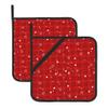2 Pack Christmas Pot Holders,Christmas Red Tartan Plaid Countertop Hot Pads Heat Resistant, Contry Holiday Potholder Set for Kitchen Baking Chef Barbeque,8x8 inch view 1