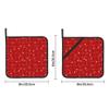 2 Pack Christmas Pot Holders,Christmas Red Tartan Plaid Countertop Hot Pads Heat Resistant, Contry Holiday Potholder Set for Kitchen Baking Chef Barbeque,8x8 inch view 3