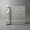 Plaster Statue of Human Head and Winged Bull Sculptures Home Decor White Abstract Shelf Decoration Coffee Table Decorations Shelf Decor Room Decorations Housewarming Gift view 3