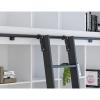 Sliding Library Ladder Black Track Kit, Hook On Tensible Rolling Ladder Hardware Library Sliding Ladder Hardware Kit 3.3ft-26.2ft Track/Rail(No Ladder), Limited to Ladder Thickness 2.5cm (Size : 23ft view 2