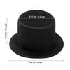 MERRYHAPY Decor 4pcs Miniature Formal Top Hats, Party Caps, Doll Caps, Cloth Small Hats in Black view 2