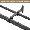 Double Curtain Rod for 48-84 Inches Windows, Blackout Wrap Around Window Curtain Rods1-inch Heavy Duty Adjustable Room Darkening Rustic Dual Drapery Curtain Rods for for Livingroom, Kitchen, Patio view 2