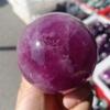 AtkitS Natural Purple Fluorite Ball Quartz Crystal Ball Spirit Mineral Home Decor Energy Gemstone Gifts (Size : 50-60mm) view 3