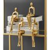 AOPPLSOT Golden Deco Sculpture, Abstract Art Gold Deco Figurines Statue, Living Room, Bookcase, Window Sill, Bedroom, Office Statues and Sculptures, Resin,Gold g view 2