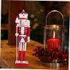Beatifufu Charming Nutcracker Christmas Decor Wooden Figurine Holiday Home Nutcrackers Ornament Random Color view 4