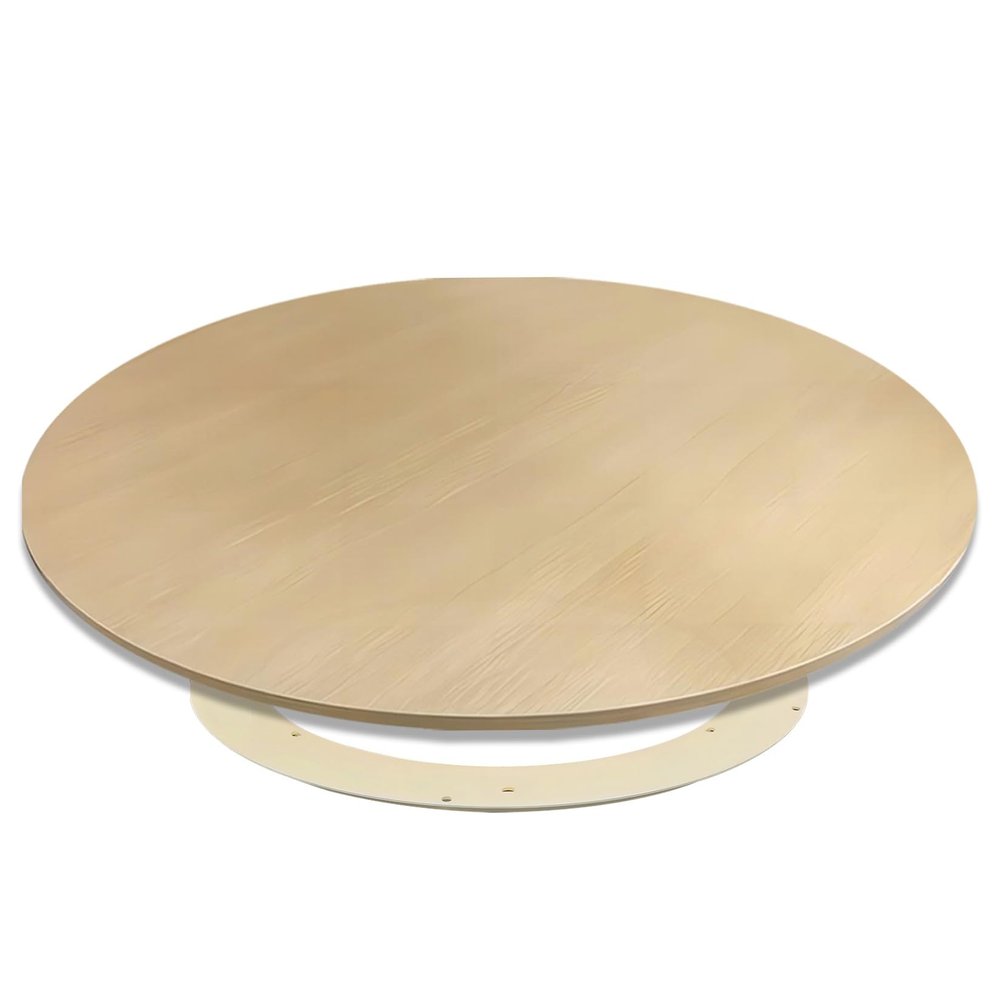 Wooden Tabletop Rotating Serving Tray, 360 Rotation Silent Smooth Lazy Susan Turntable, Round Rotating Plate For Dining Table With Bearing, Diameter 50~100 Cm