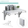 Antourlamm Wall Table Workbench, Pine Fold Down Table, Wall-Mounted Dining Table Foldable Wooden Modern Computer Desk Workstation,Floating Hanging Desk for Space Saving (Size : L90xW50cm/L35xW20in) view 3