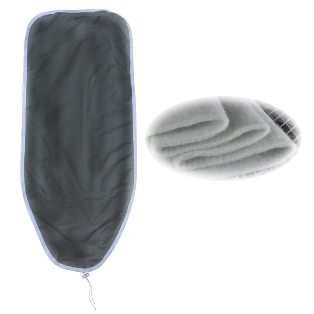 KADEUX Black/Grey Ironing Board Cover, Ironing Board Cover and Pad Cotton, Replacement Ironing Board Cover, 3612in 4313in (Color : Black, Size : 110x33cm(43x13in))
