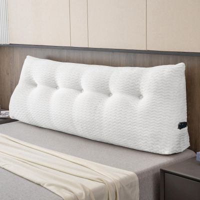 ZOEMO Large Bolster Triangular Headboard Wedge Backrest Positioning Support Bed Rest Reading Pillows Headboard Wedge Pillows for Day Bed with Removable Cover
