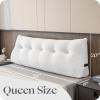 ZOEMO Large Bolster Triangular Headboard Wedge Backrest Positioning Support Bed Rest Reading Pillows Headboard Wedge Pillows for Day Bed with Removable Cover view 2