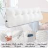 ZOEMO Large Bolster Triangular Headboard Wedge Backrest Positioning Support Bed Rest Reading Pillows Headboard Wedge Pillows for Day Bed with Removable Cover view 3