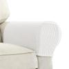 Chaexii Premium Polyester Sofa Arm Cover, Scratch Resistant Protector Covers, Washable, Elastic Armrest Covers for Square/Curved/Sloping Couch Armrests, 2Pcs (White) view 1