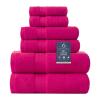 COZYART Hot Pink Bath Towel Set, Turkish Cotton Hotel Large Towel Bulk for Bathroom, Thick Bathroom Sets of 6 with 2 Bath Towels, 2 Hand Towels, 2 Washcloths, 650 GSM view 1
