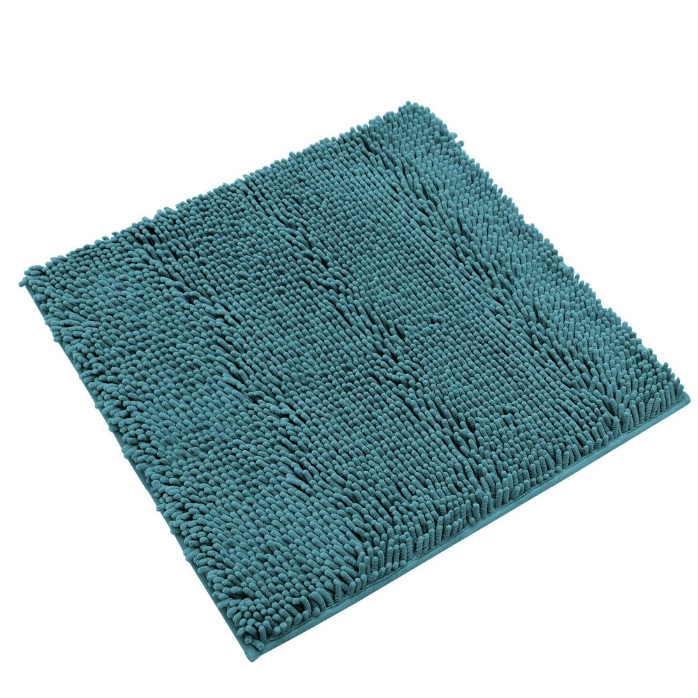 Non-Slip Bath Rug,Extra Soft Microfiber Bedroom Shag Carpet with Anti-Slip Backing,Water/Dust Absorbent Fast Dry Shower Mat,Sound Insulated Stairs Pad,Machine Washable (Turquoise,12 x 12 Inches)