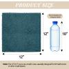 Non-Slip Bath Rug,Extra Soft Microfiber Bedroom Shag Carpet with Anti-Slip Backing,Water/Dust Absorbent Fast Dry Shower Mat,Sound Insulated Stairs Pad,Machine Washable (Turquoise,12 x 12 Inches) view 3
