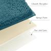 Non-Slip Bath Rug,Extra Soft Microfiber Bedroom Shag Carpet with Anti-Slip Backing,Water/Dust Absorbent Fast Dry Shower Mat,Sound Insulated Stairs Pad,Machine Washable (Turquoise,12 x 12 Inches) view 4