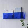 KWOKING Contemporary Wall Mounted Bookshelf Acrylic Book Shelf Living Room Punch-Free Acrylic Bookshelf Transparent Color Reading Book Stand Magazine Storage Display Stand Blue 23.5" L x 2" W x 6" H view 1
