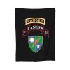 Rqwaaed US Army Retro 2nd Ranger Battalion Throw Blankets Cozy Warm Lightweight Flannel Blanket for Sofa Bed Men and Women view 3