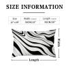 ArogGeld Black Zebra Animal Print Abstract Farmhouse Throw Pillow Covers Geometric Black Stripes White Linen Cushion Cover Home Decor Lumbar Throw Pillowcase for Sofa Couch Car Chair 12x20in view 2