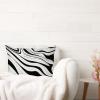 ArogGeld Black Zebra Animal Print Abstract Farmhouse Throw Pillow Covers Geometric Black Stripes White Linen Cushion Cover Home Decor Lumbar Throw Pillowcase for Sofa Couch Car Chair 12x20in view 3