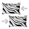 ArogGeld Black Zebra Animal Print Abstract Farmhouse Throw Pillow Covers Geometric Black Stripes White Linen Cushion Cover Home Decor Lumbar Throw Pillowcase for Sofa Couch Car Chair 12x20in view 4