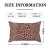 ArogGeld Raisin Natural Cheetah Farmhouse Lumbar Cushion Cover Leopard Print Cow Animal Spots Raisin Cream Throw Pillow Cover Double Side Pillow Cases for Bedroom Sofa Couch 12x20in White Linen view 2